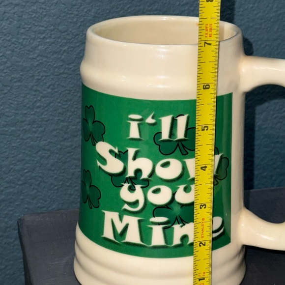 Vintage St. Patrick's Day Irish Beer Stein Mug “Show Me Your Shamrocks…” Large - Picture 4 of 6